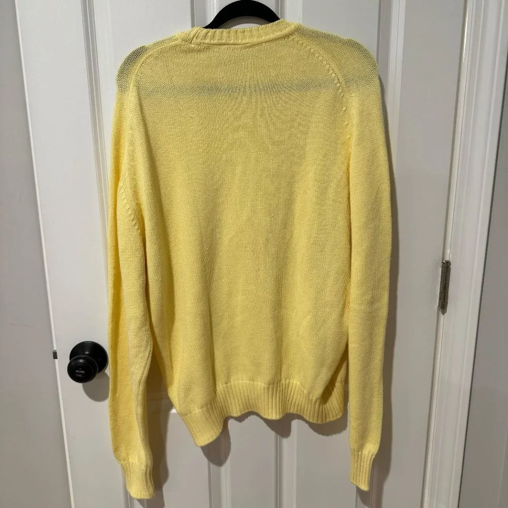 Duke‎ of Marlborough Yellow Cotton Pullover Sweater - Size Extra Large